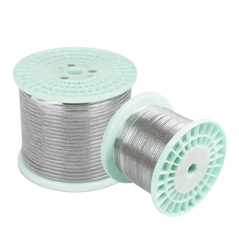 Rope 1x7 Metal 304 Stainless Steel 1*7 0.6mm 500meters ISO Certificate Cutting Wire Stainless Steel 304 Aisi Electric Fence 2B