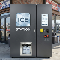 Distributeur automatique de glace en libre-service JOYVEND pour l'extérieur 24h/24 et 7j/7, capacité de 450-550 kg/jour, contrôle par IA (reconnaissance visuelle), télécommande