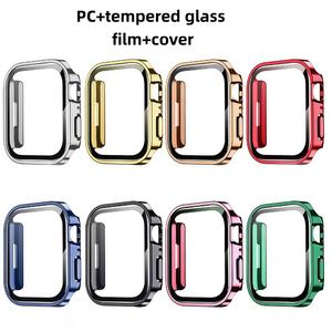 Funda Protectora Completa Antiarañazos de PC Rígido con Electrochapado para IWatch <span class=keywords><strong>40mm</strong></span>/44mm/41mm/45mm con Protector de Pantalla de Vidrio Templado - Product Image 1