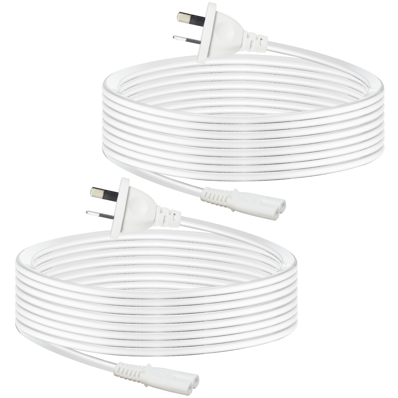 Cavo Di Alimentazione A Figura 8 Bianco – 2m, 3m O 5m, IEC C7, 10A, 240V - Foto 4