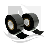 Cinta de impresora de resina de cera negra Cinta de transferencia térmica 110mm 74m para impresora de etiquetas de código de barras