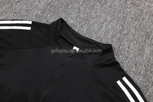 Бесплатная доставка: Мужской футбольный спортивный костюм (комплект из двух предметов) с длинным рукавом, 100% полиэстер, с блестящим принтом - Product Image 3