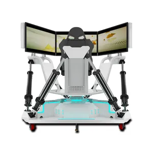 Máquina de simulación de conducción de coche de carreras para Centro Comercial y Parque de Atracciones, simulador de conducción de tres pantallas 9D VR, juegos interiores inmersivos