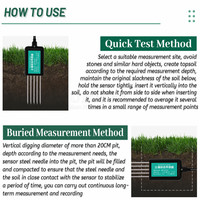 RS485 Soil Temperature Humidity Sensor PH Conductivity Detector Nutrient Salt Nitrogen Phosphorus Potassium Transmitter 7 In 1