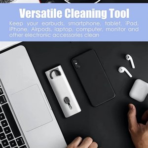 Kit de cepillo <span class=keywords><strong>limpiador</strong></span> de teclado de computadora 7 en 1, pluma de limpieza de auriculares para auriculares, <span class=keywords><strong>limpiador</strong></span> de Herramientas de limpieza de teléfonos iPad - Product Image 6