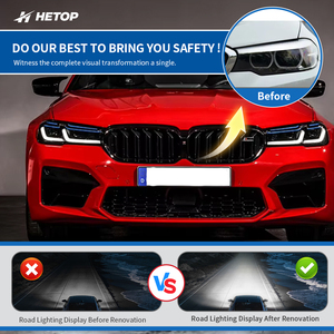 ไฟหน้ารถยนต์ HETOP US G30 <span class=keywords><strong>LED</strong></span> รุ่นปี 2017-2023 ซีรีส์ <span class=keywords><strong>5</strong></span> อัพเกรดไฟ DRL สามสี สไตล์ Ikon แบบเสียบปลั๊กใช้งานได้ทันที สำหรับ BMW - Product Image 3