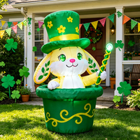 Direktvertrieb Großhandel St. Patrick's Day Kleeblatt-Grüner Hut Cartoon Aufblasbare Laterne Spielzeug für Irische Bierparty