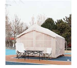 Tente de camping extérieure 6-8 personnes, double couche, tissu Oxford, imperméable, ouverture rapide automatique, type étendu, quatre saisons, portable - Product Image 1