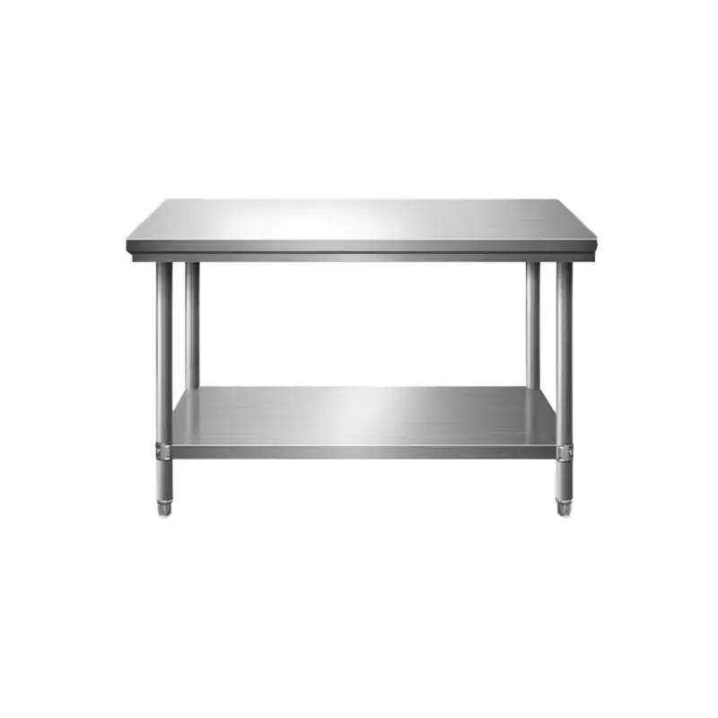 Dễ dàng làm sạch thép không gỉ nhà hàng lưu trữ giá Countertop thớt thương mại chuẩn bị bữa ăn bàn làm việc