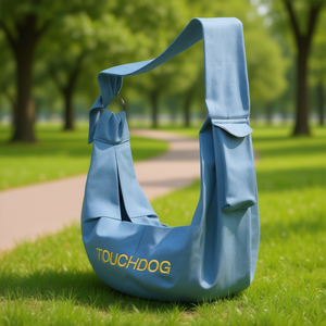 Transportín para Mascotas Paw-Ease, Azul, Textil, Semicircular, con Cierre de Botones a Presión - Product Image 2