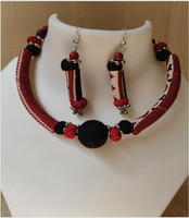 Collier artisanal vintage pour femme en tissu de coton perlé, motif classique en forme de cœur pour les amoureux, nouvelle tendance mode pour mariage
