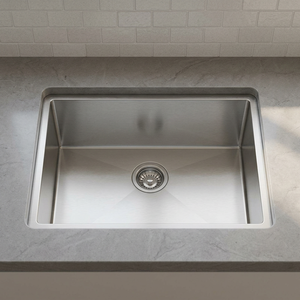 Premium Stainless Steel Single Bowl <b>Kitchen</b> <b>Sink</b> Handmade Deep Basin <b>Sink</b> with Drainboard Commercial Grade <b>Kitchen</b> <b>Sink</b> - Product Image 1