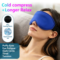 Masque oculaire 3D profilé chaud et froid en mousse à mémoire de forme souple, avec sangle réglable, occultant la lumière, pour le sommeil et les voyages, idéal pour la nuit