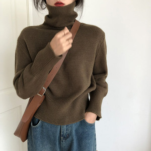 Fornitori di cina vestiti da donna <span class=keywords><strong>maglieria</strong></span> con colletto rovesciato Shopping <span class=keywords><strong>Online</strong></span> 2020 maglione Pullover autunnale di moda coreana - Product Image 4