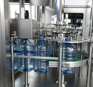 Machine de remplissage et de bouchage de grandes bouteilles PET 1000-1500BPH pour ligne d'embouteillage d'<span class=keywords><strong>eau</strong></span> potable jetable de <span class=keywords><strong>5</strong></span>-10L - Product Image 2