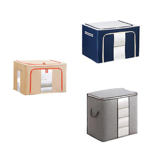 Tela Oxford con marco de acero fuerte de alta calidad, bolsas de cajas de almacenamiento de una sola ventana con cremallera para armario/ - Product Image 4