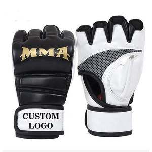 Pakistán hecho al por mayor logotipo personalizado boxeo MMA medio dedo guantes lucha MMA guantes hechos por Rukhmal deportes - Product Image 1