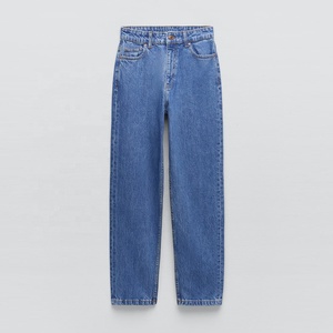 <span class=keywords><strong>Jean</strong></span> <span class=keywords><strong>mom</strong></span> en denim de bonne qualité pour femme, <span class=keywords><strong>taille</strong></span> <span class=keywords><strong>haute</strong></span>, couleur unie, cheville fuselée, nouveau modèle de <span class=keywords><strong>jean</strong></span> - Product Image 6