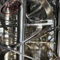 Mélangeur horizontal industriel en acier inoxydable SS304 de 500L, 500Kg, 1 Tonne pour lait, épices, poudre à laver, avec moteur AC et PLC