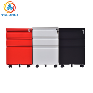 Wholesale 3-Drawer <b>Lockable</b> Metal Mobile Filing <b>Cabinet</b> with Wheels Commercial Office Under Desk <b>Storage</b> - Product Image 4