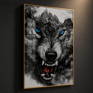 Décoration d'intérieur haut de gamme, art animalier, peinture sur porcelaine cristalline, <span class=keywords><strong>loup</strong></span>, décorations de bureau de luxe, art mural encadré, Etenwolf, <span class=keywords><strong>loup</strong></span> <span class=keywords><strong>blanc</strong></span> de 12 pouces - Product Image 6