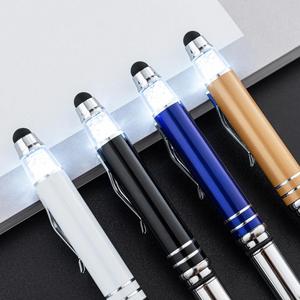 Custom Logo 2 in 1 Capacitive Stylus Click Metal <b>Ballpoint</b> <b>Pen</b> With Top Inlaid Crystal Two-Tone Barrel Luxury Signature <b>Pen</b> - Product Image 6