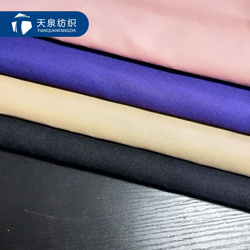 Custom Color Minimatt 100% Polyester Textile Plain Weave Uniform Gabardine Fabric