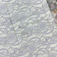 Tissu en dentelle de polyester cationique non élastique, maille jacquard respirante à motif cachemire, vente chaude de la marque HG