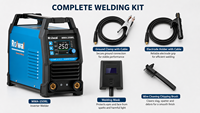 Machine à souder MMA portable Rolwal 250A avec écran LCD, moteur DC, nouvelle, 220V