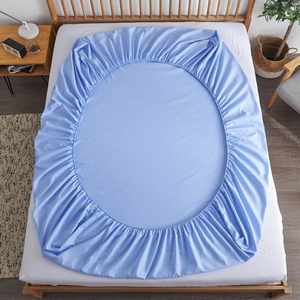 Lenzuolo con Angoli in 100% Cotone con Fascia Elastica, Coprimaterasso Tinta Unita per Letto Singolo, Matrimoniale, King, Queen 140/150/160/180x200 - Product Image 5