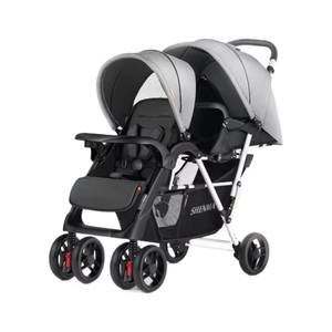 <span class=keywords><strong>Passeggino</strong></span> Doppio per Bambini con Sedute Reclinabili, Carrozzina <span class=keywords><strong>Gemellare</strong></span> Pieghevole per Due Bambini - Product Image 2