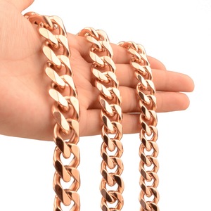 Collana da Uomo in Acciaio Inossidabile Placcato Oro Rosa 19mm, Stile Hip Hop Street, Vendita all'Ingrosso - Product Image 6