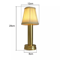 Abat-jour en tissu lampe de Table rétro métallique sans fil LED lampe de Table lumière d'ambiance décorative pour Restaurant Bar hôtel chambre