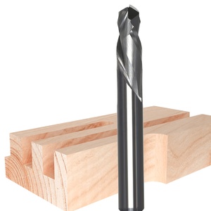 CNC <span class=keywords><strong>Router</strong></span> Bits Compression Endmill 7/<span class=keywords><strong>8</strong></span> Fresado en espiral Fresas de extremo de carburo sólido 2 flautas -- 3/<span class=keywords><strong>8</strong></span> Shank up Down Cutting Helical - Product Image 1