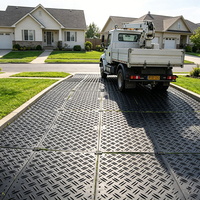 Planche de protection du sol en HDPE 1220x2440mm, tapis de route temporaire antidérapant réutilisable pour terrains souples et conditions humides