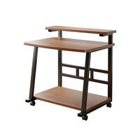 Bureau d'ordinateur de petite taille soigneusement sélectionné, table de chevet mobile en bois massif pour l'accueil d'un unité de système ou d'un poste de travail