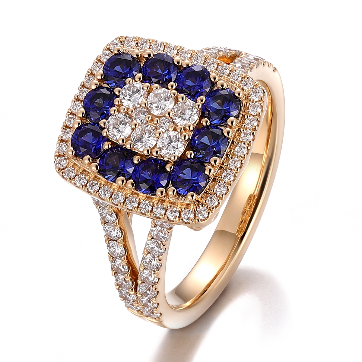 แหวนเพชรแล็บโกลด์ 10K สีเหลือง