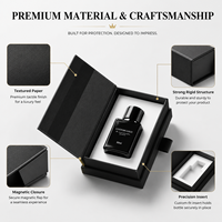 Emballage rigide magnétique de luxe pour soins de la peau, boîte cadeau en carton pour parfum avec logo personnalisé
