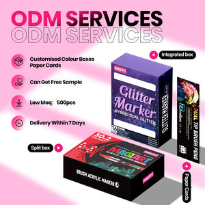 Прямая Продажа с фабрики, маркеры с блестками, ручки с двумя кончиками, двухцветные граффити, маркеры для наскальной живописи, поделки, поделки - Product Image 6