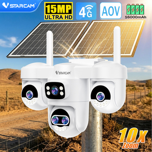 Cámara de Seguridad Vstarcam de 15MP con Múltiples Lentes, Zoom 10X, 4G Solar, Batería de 16000mAh, PTZ para Exteriores, Detección Humana, Impermeable, AG623ZF - Product Image 1