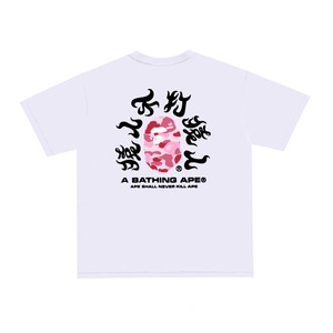 T-shirt imprimé Bapees tendance pour homme, version haute qualité 1:1, motif lettres, 300 grammes, tricoté, collection 2026 - Product Image 2