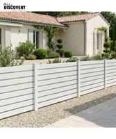 Panneaux de clôture horizontaux modernes en aluminium pour l'intimité du jardin et des espaces extérieurs