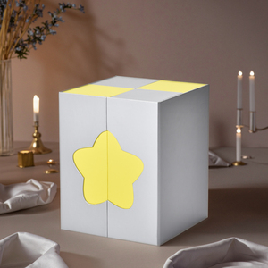 Cajas rígidas amarillas de moda personalizadas, caja de almacenamiento de cajón de cubo creativo cuadrado magnético reciclable - Product Image 1