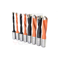 Foret à trois points pour trous aveugles de 5/6/8/10 mm de longueur de coupe x 57 mm, outil de perçage du bois pour CNC, pour rotation à gauche/droite