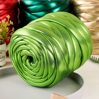 2cm 300/500g Yarn Craftsman Shine Metallic Colors Giant Polyester Iceland Core Spun Yarn Chunky DIY Tube T-shirt Yarn