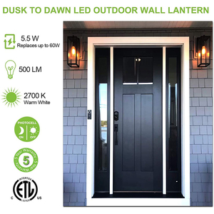 Aplique de luz de pared para exteriores decorativo con pantalla de cristal Vintage de alta calidad, aplique de pared impermeable antioxidante - Product Image 5