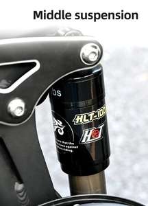 Vélo électrique pliable à pneus larges de 20 pouces, moteur sans balais de 250 W, alliage d'aluminium, vitesse de 25 km/h, batterie au lithium 48 V 13 Ah, suspension intégrale - Product Image 5