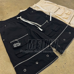 Pantalon cargo sur mesure du fabricant, poids lourd, 100% coton, coupe ample, jambes larges, short à fermeture éclair amovible, pantalon cargo à 6 poches - Product Image 6