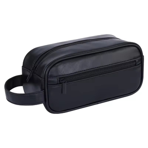 Sac de toilette portable en cuir PU pour homme, avec logo personnalisé, marque <span class=keywords><strong>SOYEON</strong></span>, pour voyage, fermeture éclair, sac d'hygiène suspendu, TSN0125 - Product Image 2
