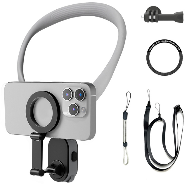 Camera Holder for Smartphone Neck Holder Silicone Mobile Phone Phone Stand Mobile Magnetic Stiff Stand